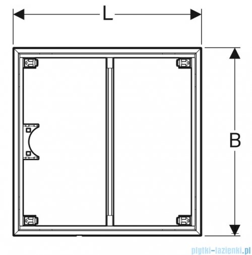 Geberit Rama instalacyjna do prysznica bezbrodzikowego Setaplano 90x75cm 154.492.00.1