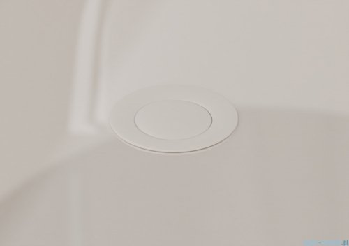 ScandiBath Mandal wanna wolnostojąca/przyścienna z korkiem i przelewem BIAŁYM 170x85cm  Q360S-1701OEMBP