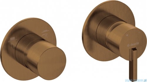 Deante SILIA Bateria prysznicowa z przełącznikiem natrysku - pozioma brąz szczotkowany BQS_C46P