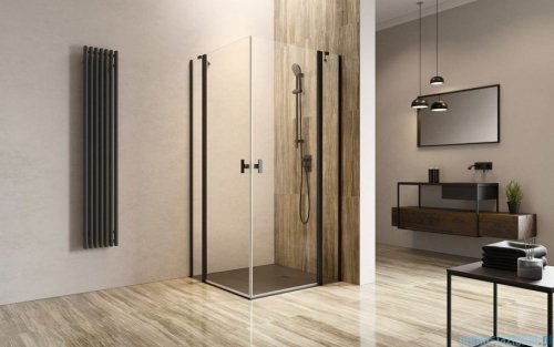 Radaway Nes 8 Black Kdd II kabina 90x100cm czarny mat/szkło przejrzyste 10085090-54-01L/10085100-54-01R