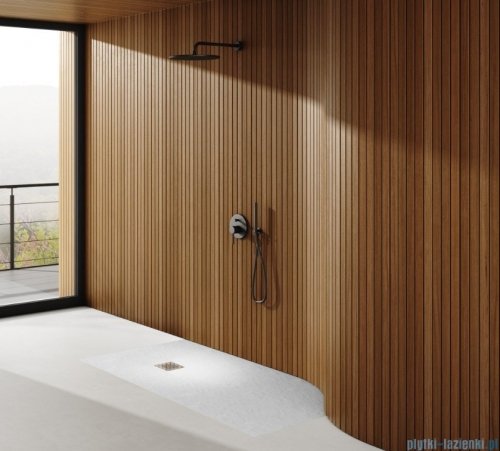 Schedpol Kalait White Stone brodzik prostokątny + syfon 90x140cm 3.3119/B/ST-M2