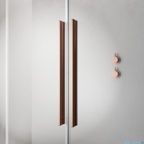 Radaway Furo Brushed Copper kabina Walk-in 130x200cm lewa szczotkowana miedź 10106688-93-01L/10110644-01-01