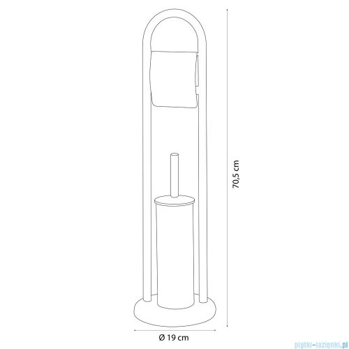Sealskin Acero stojak na papier toaletowy ze szczotką do WC metalowy czarny 361733619