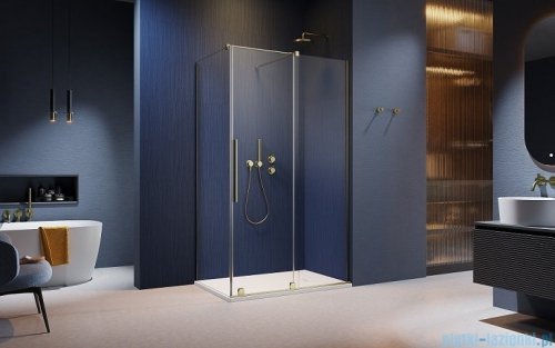 Radaway Furo Kdj Brushed Gold kabina 110x100cm prawa szczotkowane złoto 10104572-99-01R/10110530-01-01/10113100-01-01