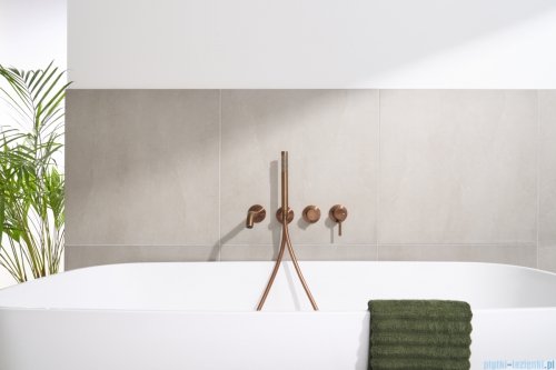 KFA MOZA BRUSHED ROSE GOLD zestaw wannowy podtynkowy z baterią 3-otworową 2-funkcyjną miedź szczotkowana 5039-411-34