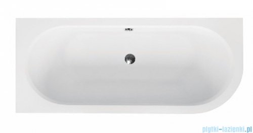 Besco Avita 150x75cm wanna asymetryczna lewa + obudowa CZARNA RYFLOWANA / ryfle matt black + syfon CZARNY #WAA-150-NL/OAV-150-NSCR/19977