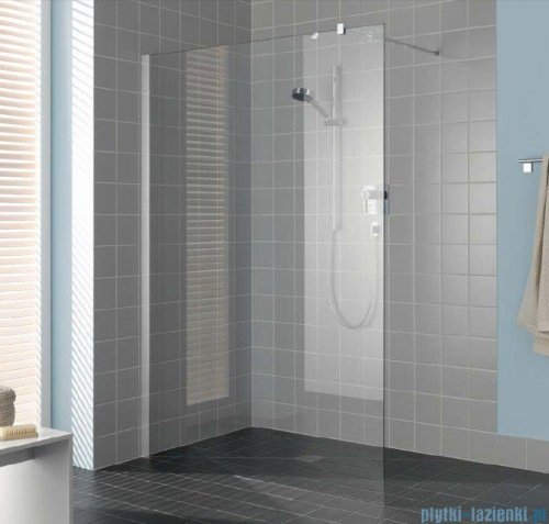 Kermi Filia Xp Ściana Walk-in Wall, stabilizator 90/przezroczyste KermiClean, profile srebrne 140x200cm FXTWF14020VPK