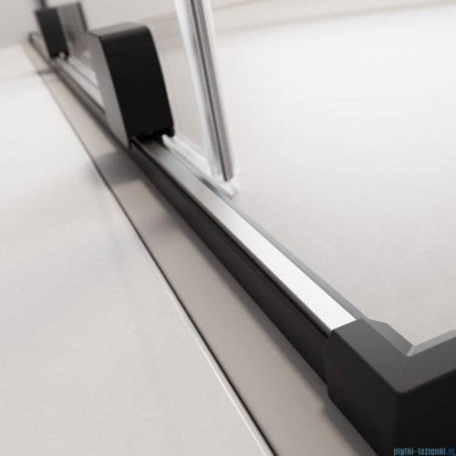 Radaway Furo Black SL kabina Walk-in 120x200cm prawa czarny mat/szkło przejrzyste 10306638-54-01R/10110594-01-01