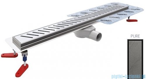 Wiper New Premium Pure Odpływ liniowy z kołnierzem 110 cm syfon drop 35 szlif 500.0103.02.110
