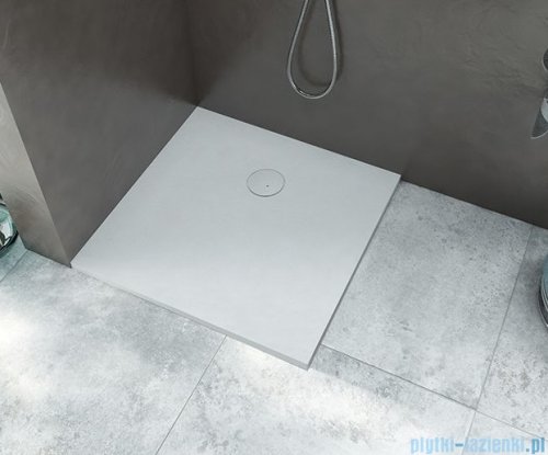 Sanplast Structure Mineral B-M/STRUCTURE brodzik kwadratowy 100x100x1,5 cm szary mleczny 645-360-0040-55-010