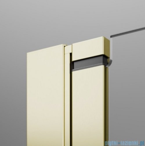 Radaway Nes 6 KDD B Brushed Light Gold kabina walk-in 90cm lewa szczotkowane jasne złoto szkło przejrzyste 10024090-98-01L