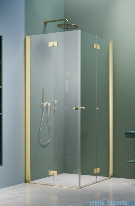 Radaway Nes 6 Kdd B Brushed Light Gold kabina 100x100cm szczotkowane jasne złoto 10024100-98-01L/10024100-98-01R