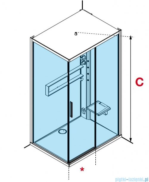 Novellini Glax 2 2.0 kabina z hydromasażem 120x90 prawa czarna G222P290DT1-1HU
