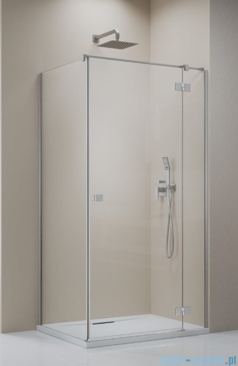 Radaway Essenza Kdj Brushed Nickel kabina 100x120cm prawa szczotkowany nikiel 1385040-91-01R/1384054-01-01