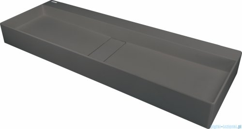 Deante Blur Umywalka granitowa nablatowa z maskownicą 100x40x12 antracyt metalik CQB_TU1S
