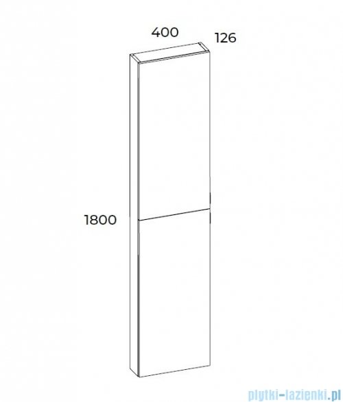 Elita For All słupek wiszący 40x180x12cm biały mat 168328