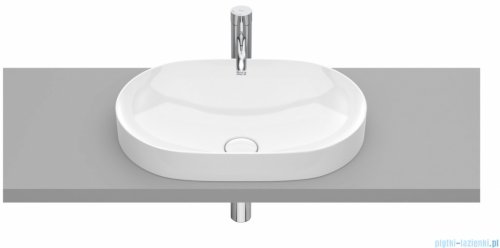 Roca FINECERAMIC umywalka wpuszczana w blat cienkościenna Round 55x37 biała A327527000