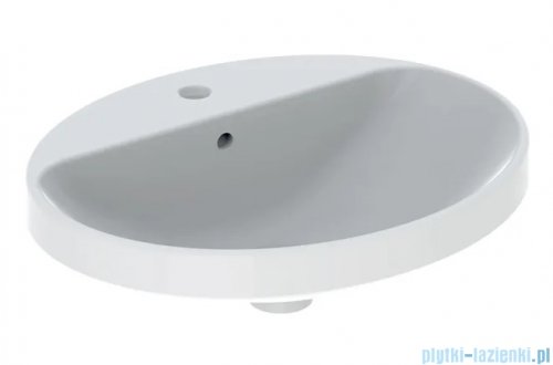 Geberit VariForm Umywalka owalna z półką z otworem na baterię 55x45cm szkliwiony spód 500.721.01.2