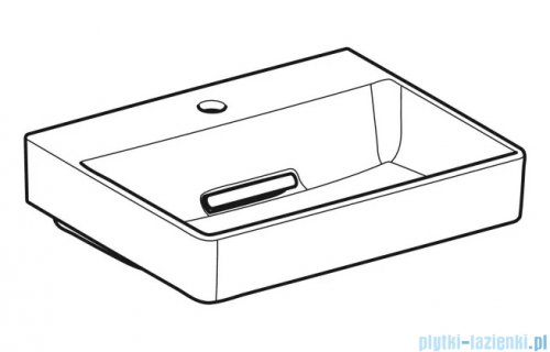 Geberit One CleanDrain Umywalka prostokątna z otworem na baterię 50x41cm biały mat KeraTect 505.026.00.1