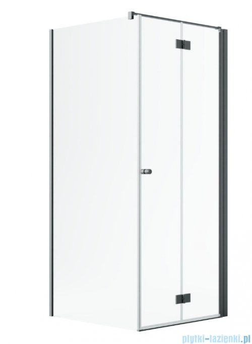 Radaway Nes Kdj B Brushed GunMetal kabina 80x75cm prawa szczotkowany grafit 10025080-92-01R/10039075-01-01