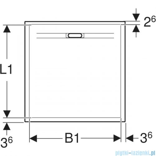 Geberit Sestra brodzik 80x80cm biały 550.290.00.2