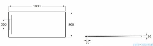 Roca Pyros 180x80cm brodzik prostokątny kompozyt Stonex cafe AP90170832003660