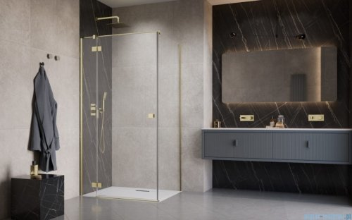 Radaway Essenza 8 Brushed Gold Kdj kabina 100x80cm lewa szczotkowane złoto 10480612-01-01L/10470337-99-01L/10113080-01-01