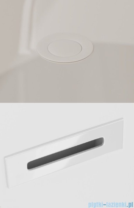 ScandiBath Mandal wanna wolnostojąca/przyścienna z korkiem i przelewem BIAŁYM 150x77cm  Q360S-1501OEMBP