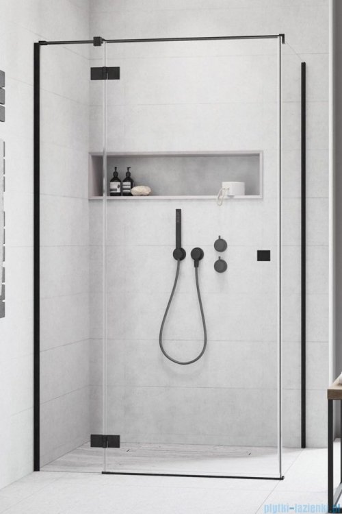 Radaway Essenza Black Kdj kabina 120x90cm lewa szkło przejrzyste 1385042-54-01L/1384050-01-01
