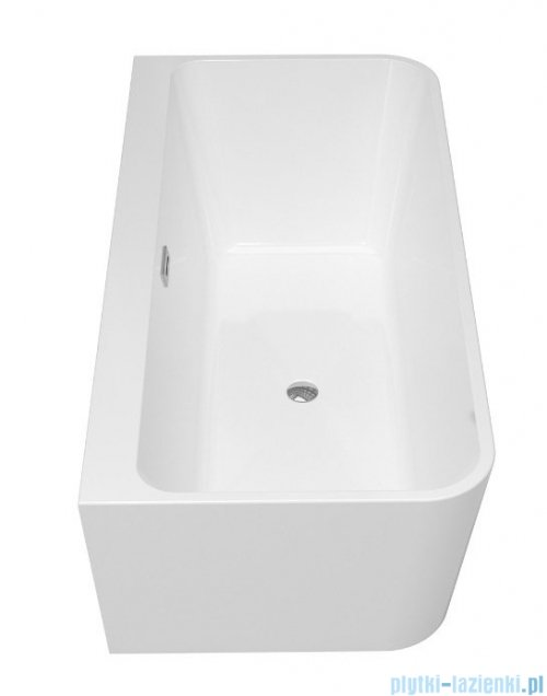 Besco Varya 150x75cm wanna wolnostojąca przyścienna + syfon klik-klak złoty #WAS-150-VRZ
