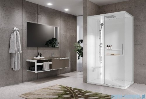 Novellini Glax 2 2.0 kabina z hydromasażem 120x80 lewa total biała G222P129ST1-1UU