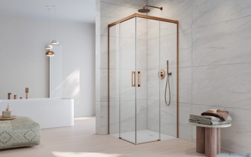 Radaway Idea Kdd Brushed Copper kabina 70x90cm szczotkowana miedź 387065-93-01L/387060-93-01R