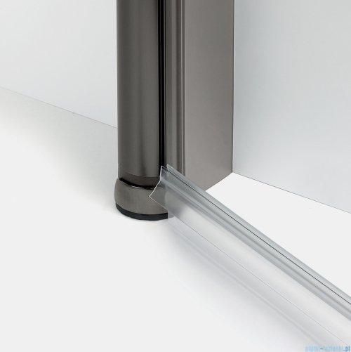 New Trendy New Soleo Gunmetal Brushed 150x195 cm drzwi wnękowe wspornik krzyżowy grafit szczotkowany/szkło przejrzyste D-0999A-WP
