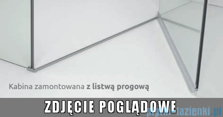 Radaway Nes 8 Black Kdj I kabina 90x80cm prawa czarny mat/szkło przejrzyste 10072090-54-01R/10089080-01-01