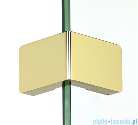 New Trendy Eventa Gold Shine kabina prysznicowa prostokątna 130x80x200 cm lewa przejrzyste Złoty połysk EXK-4776