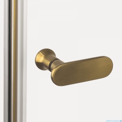 New Trendy New Soleo Gold Brushed 100x90x195 cm kabina wspornik skośny złoto szczotkowane/szkło przejrzyste K-4190