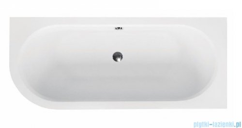 Besco Avita 180x80 wanna asymetryczna prawa + obudowa CZARNA RYFLOWANA + syfon czarny #WAV-180-NP/OAV-180-NSCR/19977