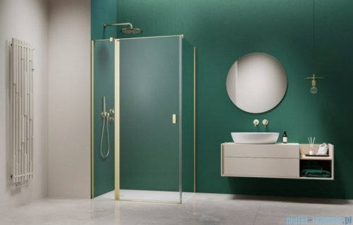 Radaway Nes 6 Kdj II Brushed Light Gold kabina 90x100cm lewa szczotkowane jasne złoto 10032090-98-01L/10039100-01-01