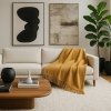 Koc Moca Design frędzle - brązowy jasny