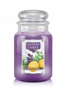 Country Candle - Lemon Lavender - Duży słoik (652g) 2 knoty