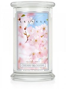 Kringle Candle - Cherry Blossom - duży, klasyczny słoik (623g) z 2 knotami