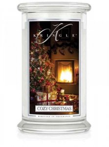 Kringle Candle - Cozy Christmas - duży, klasyczny słoik (623g) z 2 knotami