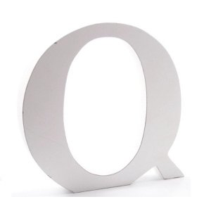 Litera dekoracyjna duża - Q - biała