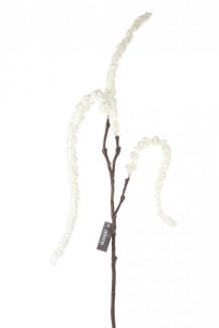 Roślina sztuczna - gałązka amarantusa kremowa Aluro - 90 cm