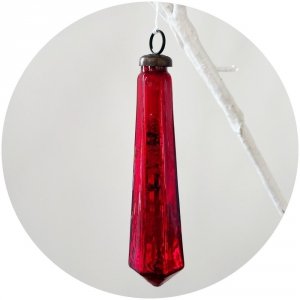 Bombka szklana Belldeco - kryształ 13 cm czerwony