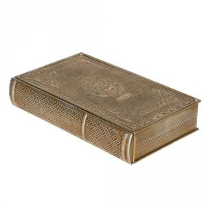 Książka ozdobna - pudełko złote 26x16x5 cm