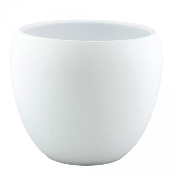 Donica ceramiczna Baroness L - biały mat H19/Ø21 cm