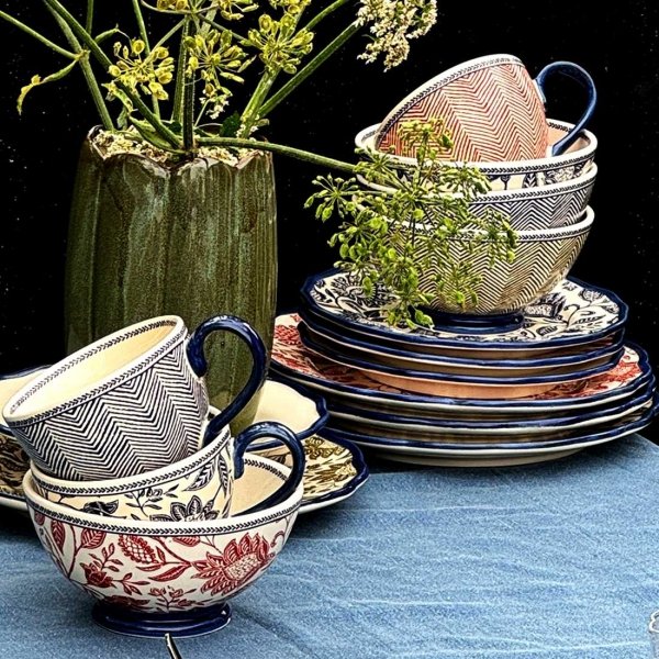 Laura Ashley Hedingham Edwin Blue Sage - komplet 2 kubków 400 ml