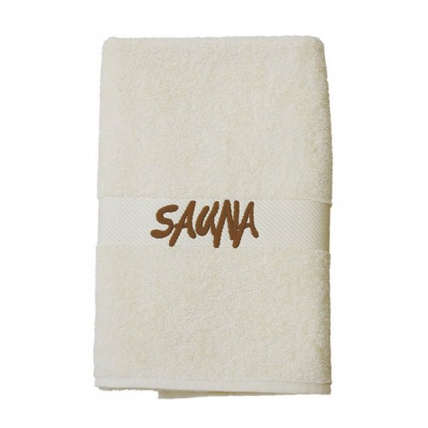 Beżowy ręcznik do sauny - 70x180 cm