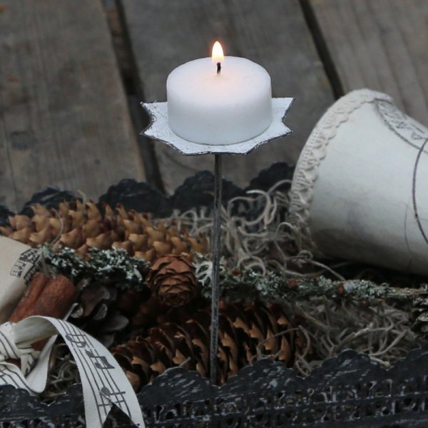 Świecznik na patyku Chic Antique - do wianka adwentowego